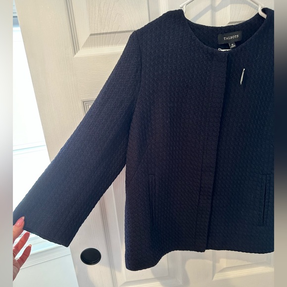 Talbots - Textured Zip Up Blazer - Picture 2 of 7